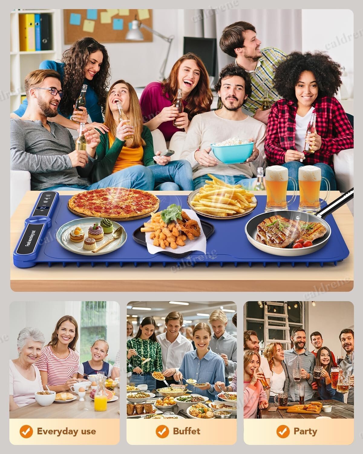 Electric Food Warming Mat, 9 Levels – view 8