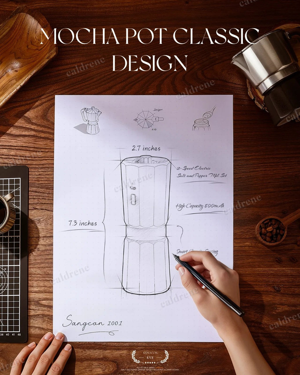 Electric Gravity Salt and Pepper Grinder Set – view 6