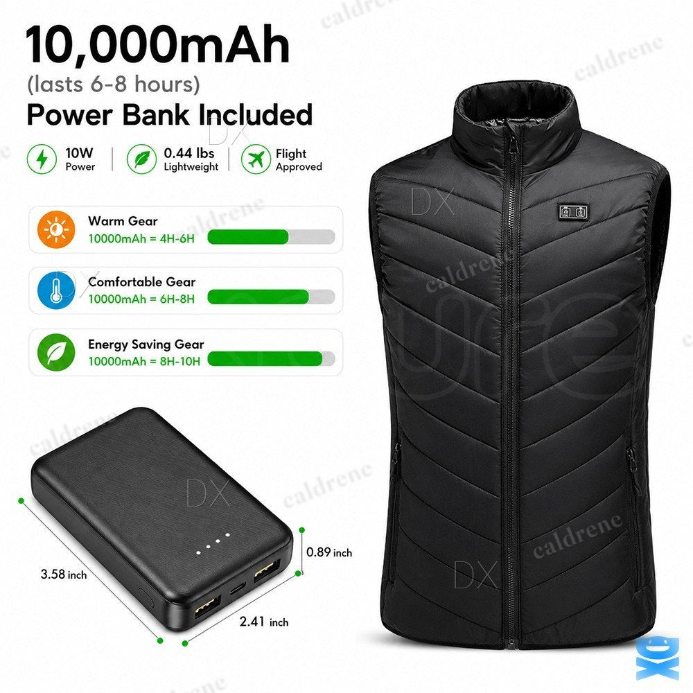 Electric Heated Vest with 9 Heating Zones and 10000mAh Battery Pack – view 5