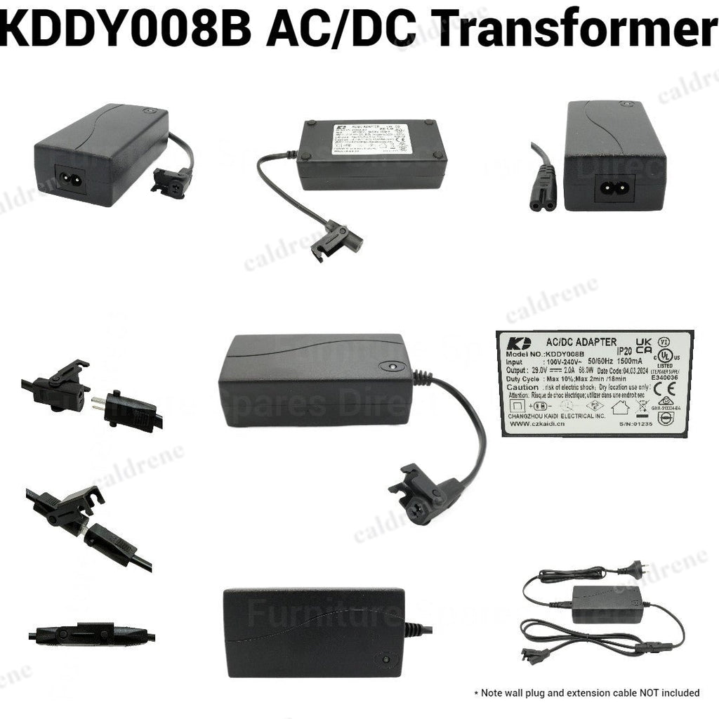 Electric Recliner 2.0A 29V AC/DC Adapter Transformer + 2 Pin Connector- KDDY008B – view 2