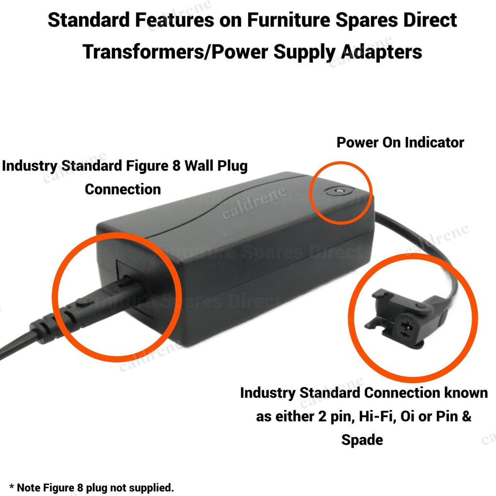 Electric Recliner 2.0A 29V AC/DC Adapter Transformer + 2 Pin Connector- KDDY008B – view 3