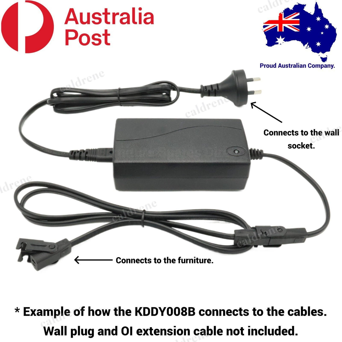 Electric Recliner 2.0A 29V AC/DC Adapter Transformer + 2 Pin Connector- KDDY008B – view 6