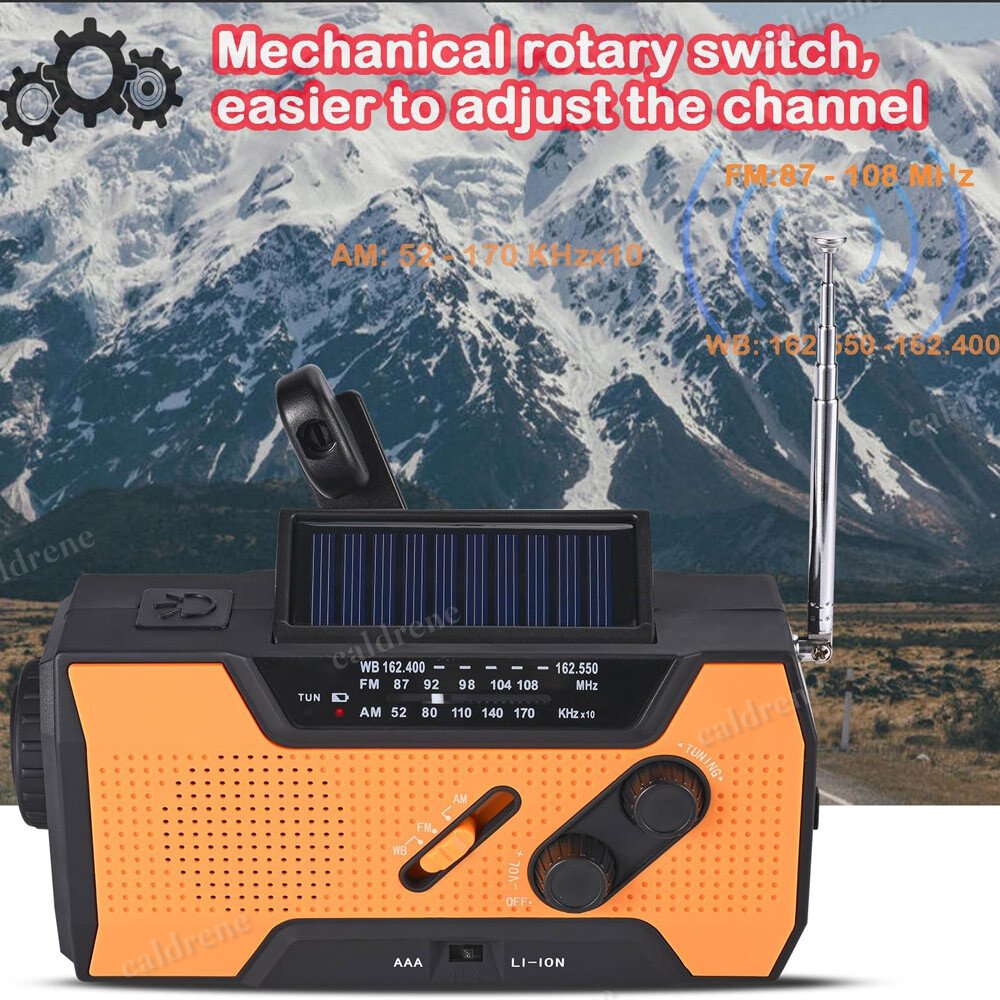 Emergency Hand Crank Weather Radio and Power Bank – view 8
