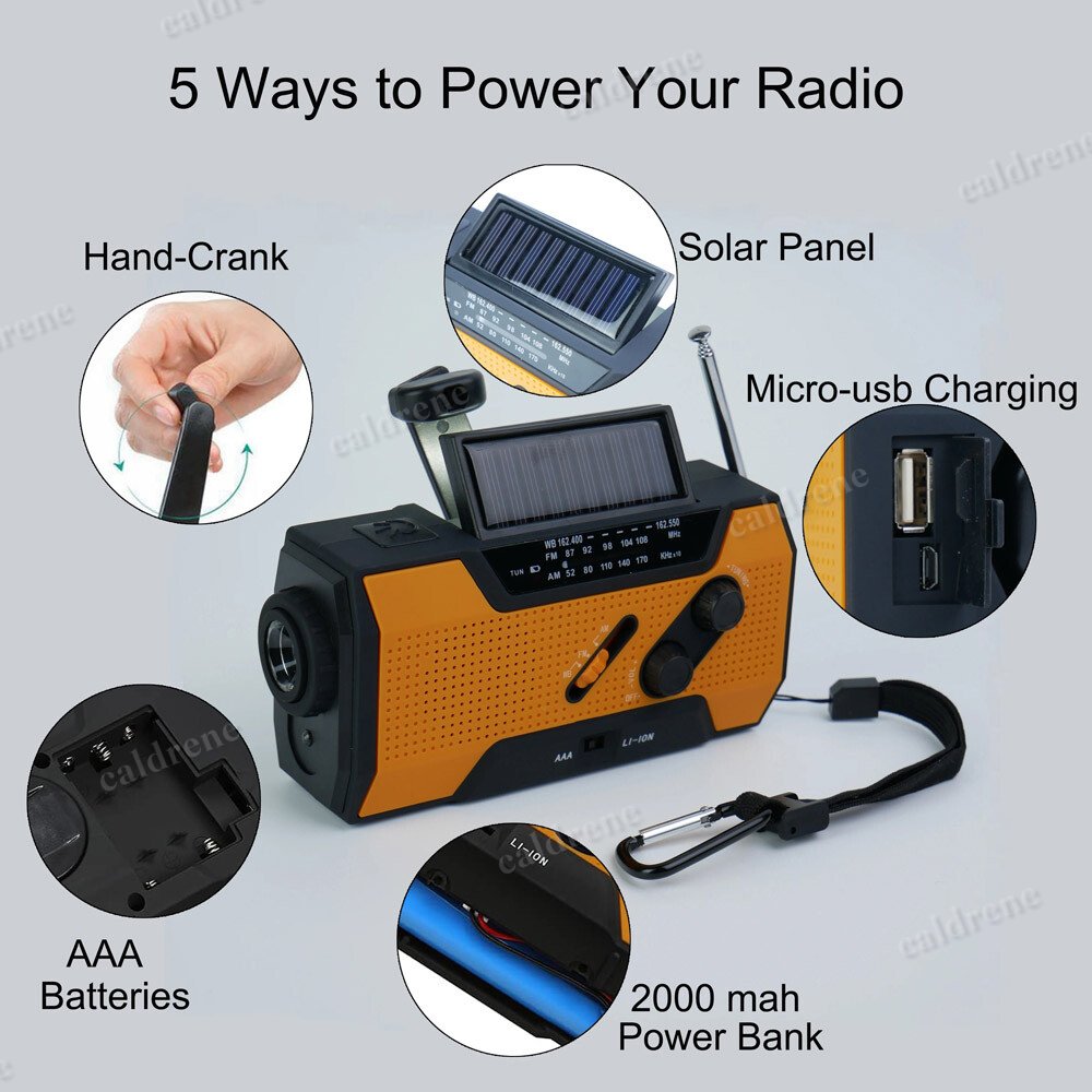 Emergency Hand Crank Weather Radio and Power Bank – view 9