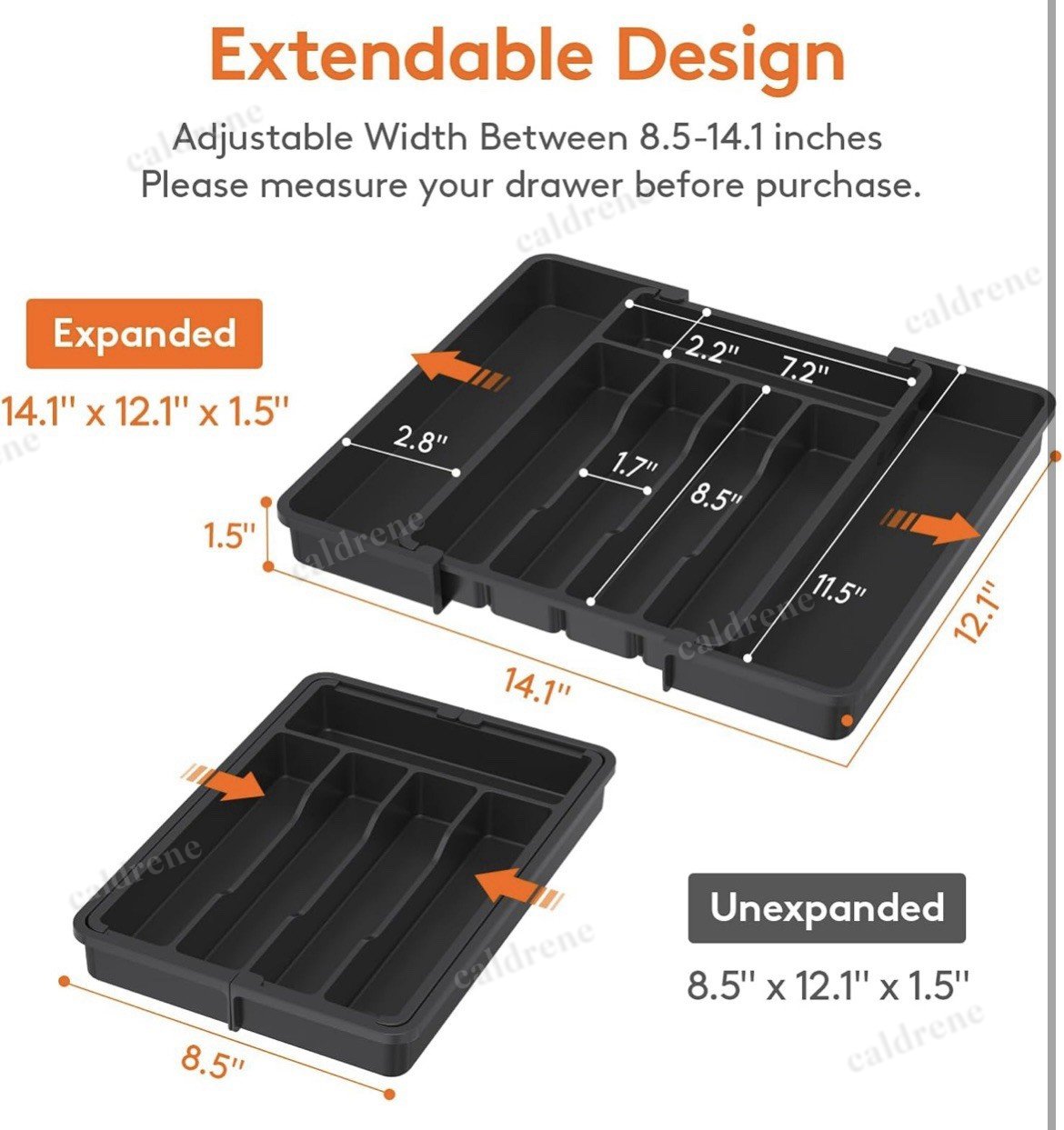 Expandable Silverware Drawer Organizer – view 2