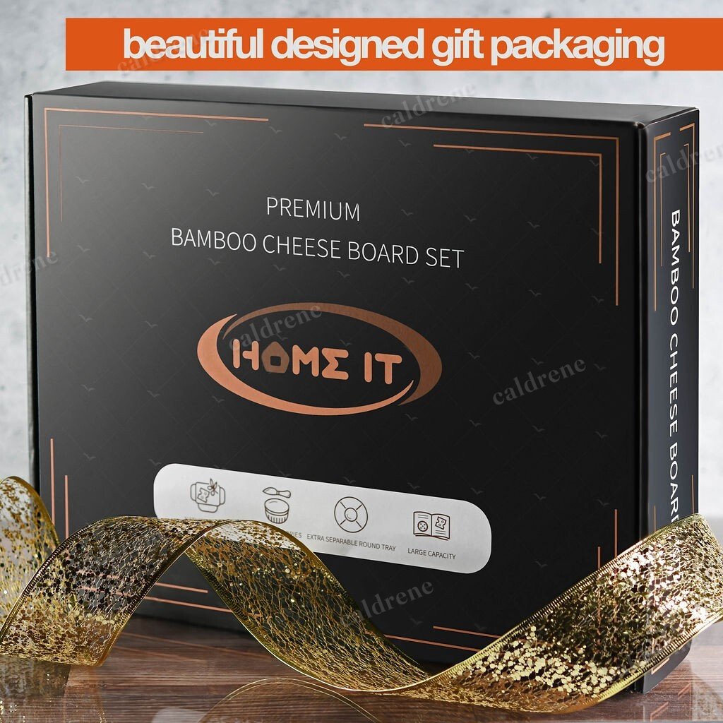 Extra-Large Bamboo Cheese Board Charcuterie Serving Set – view 7