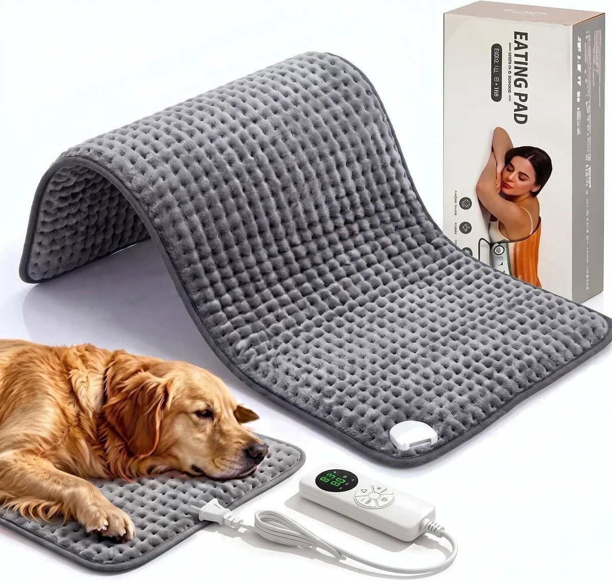 Extra Large Electric Heating Pad 29x59 with 6 Heat Levels and Auto Shut-Off