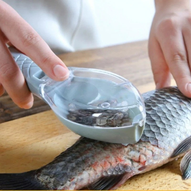 Fish Scale Scraper with Lid for Easy Cleanup