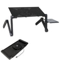 Foldable Laptop Bed Tray with Cooling Fan