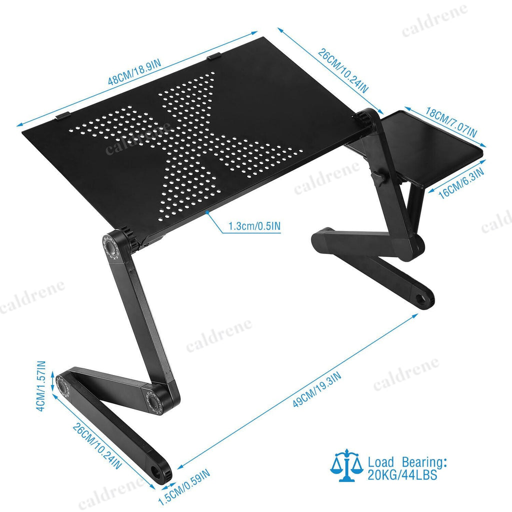 Foldable Laptop Bed Tray with Cooling Fan – view 10