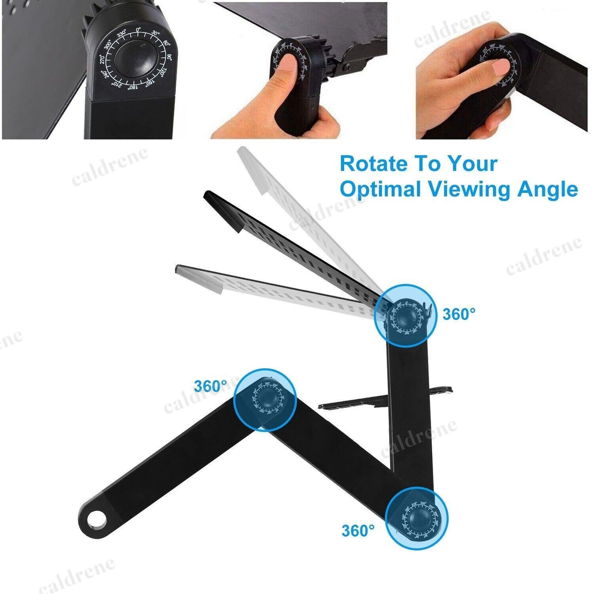 Foldable Laptop Bed Tray with Cooling Fan – view 7