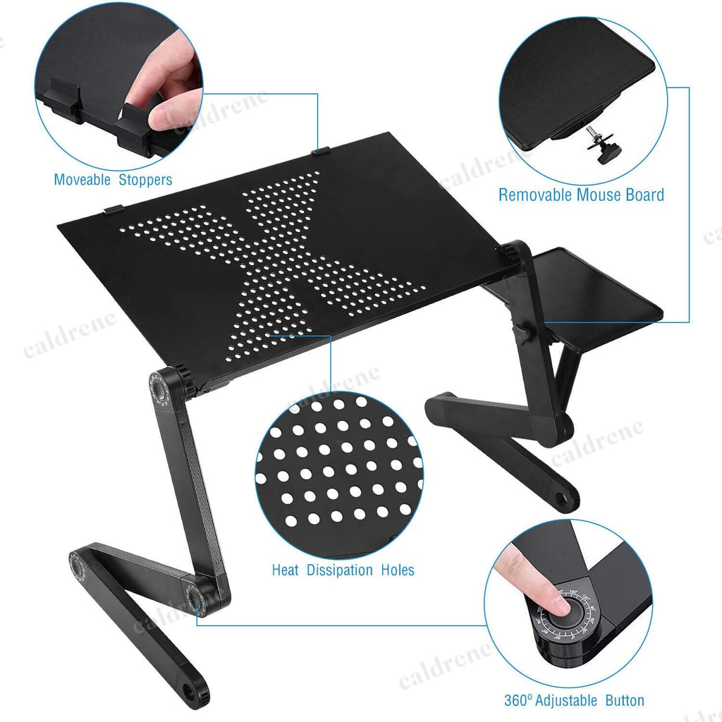 Foldable Laptop Bed Tray with Cooling Fan – view 9