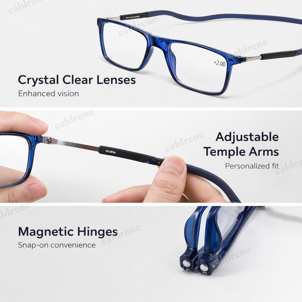 Folding Magnetic Reading Glasses with Neck Hanging Design – view 2