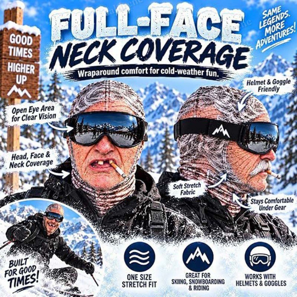 Funny Realistic Old Man Ski Mask Balaclava 3D Printed – view 5