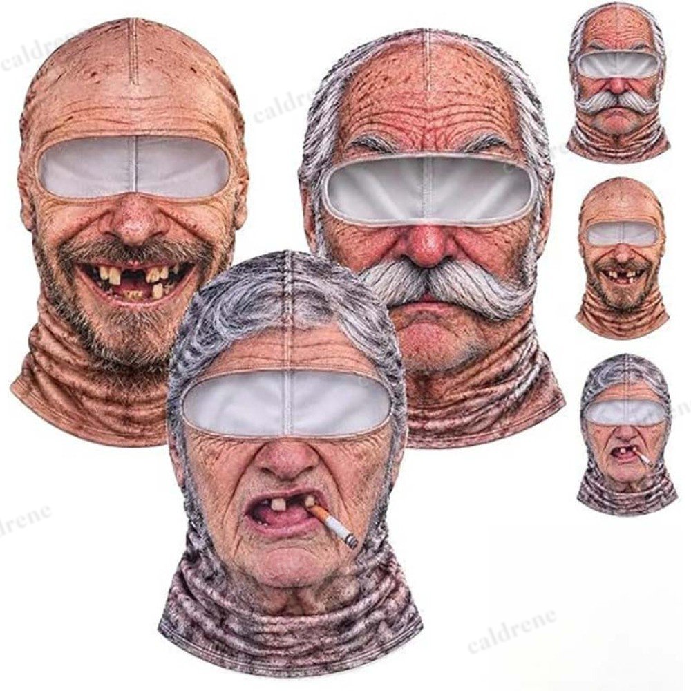 Funny Realistic Old Man Ski Mask Balaclava 3D Printed – view 8