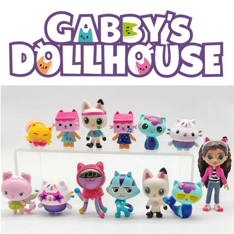 Gabby's Dollhouse 13-Piece Action Figure Set for Creative Play