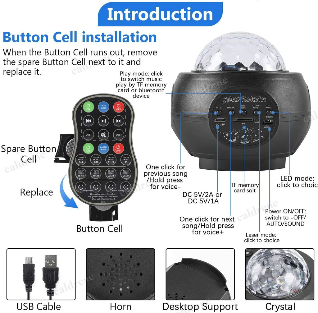 Galaxy Star Projector with Bluetooth Speaker – view 6