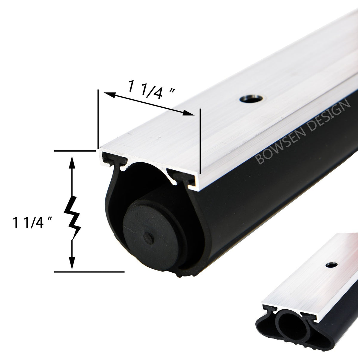 Garage Door Bottom Seal Kit with Aluminum Track Retainer