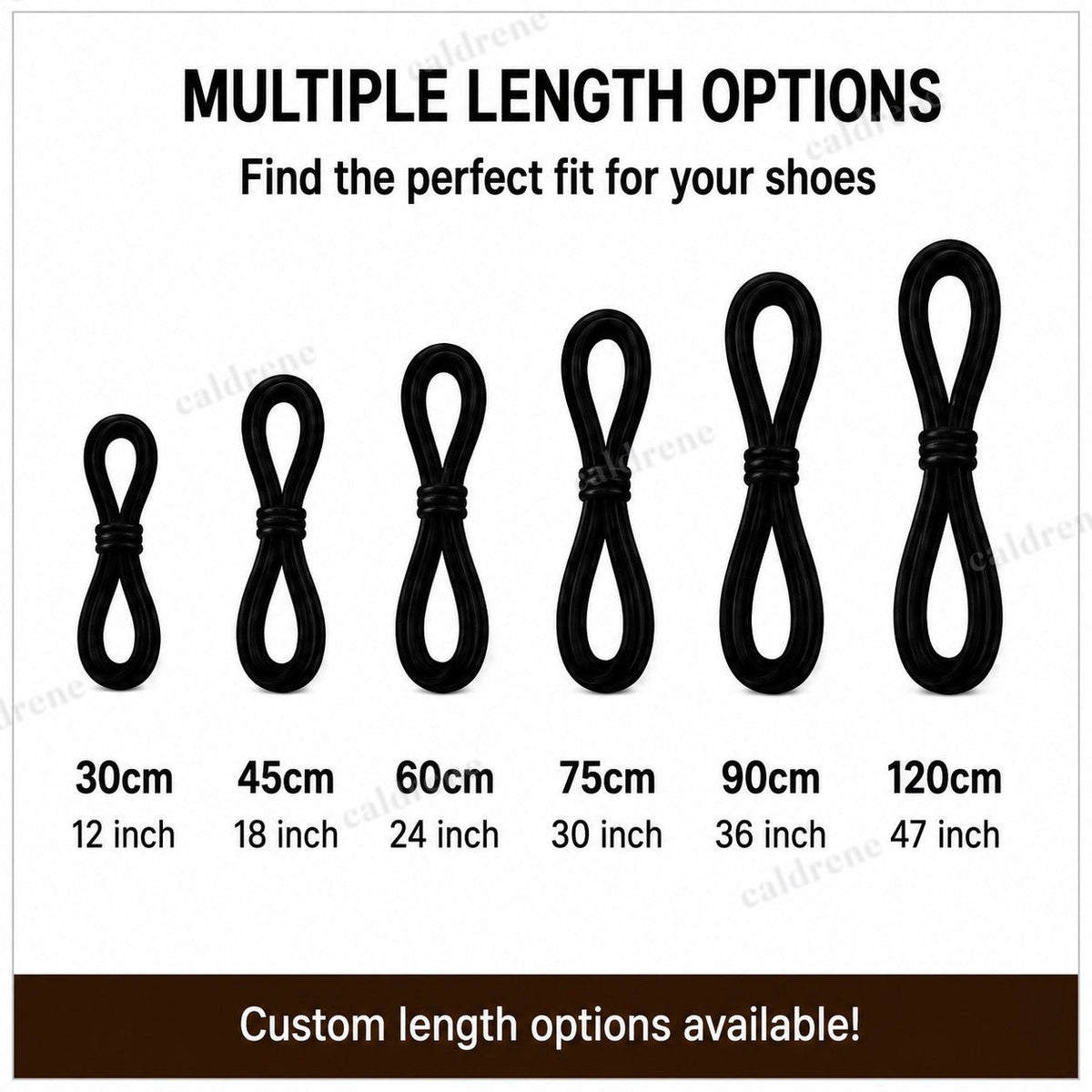 Genuine Cow Leather Round Shoe Laces in Black and Brown – view 5