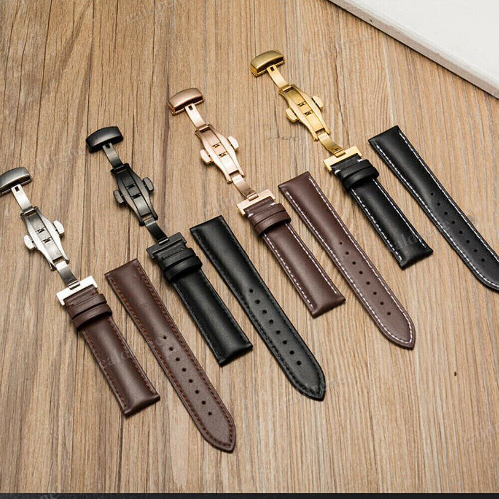 Genuine Leather Watch Band with Deployment Clasp – view 4