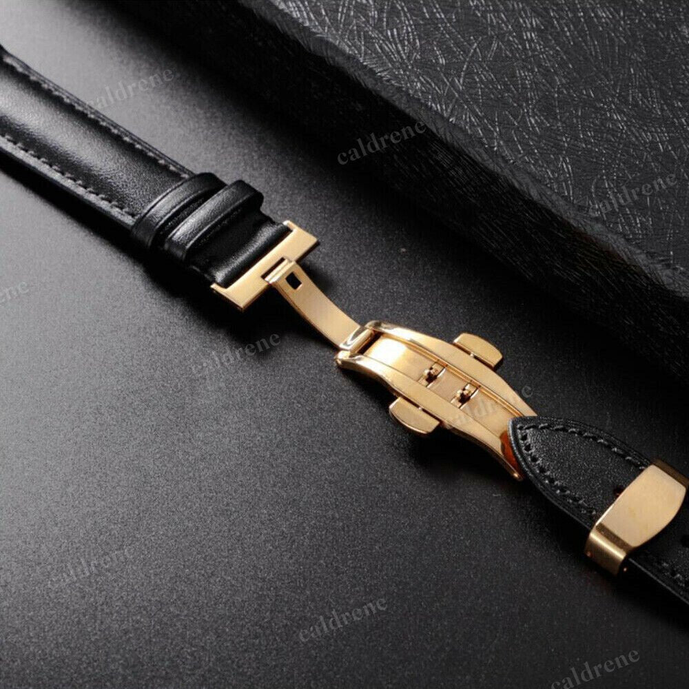 Genuine Leather Watch Band with Deployment Clasp – view 6