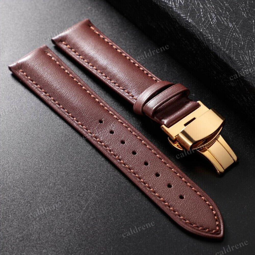 Genuine Leather Watch Band with Deployment Clasp – view 8