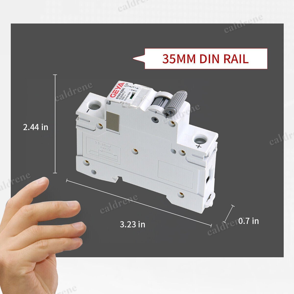 GEYA Solar DC Mini Circuit Breaker 1/2P MCB for Solar Systems – view 3