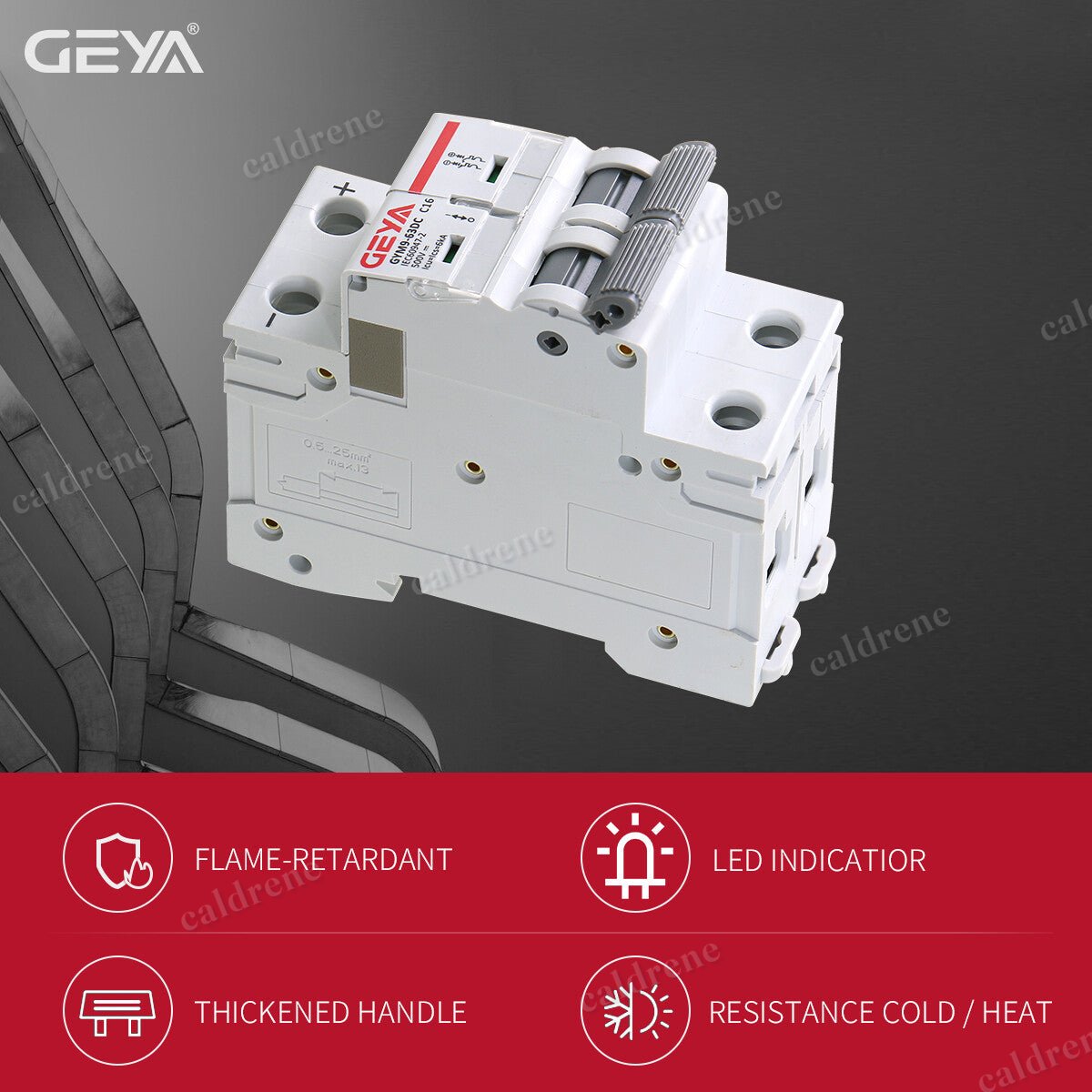 GEYA Solar DC Mini Circuit Breaker 1/2P MCB for Solar Systems – view 5