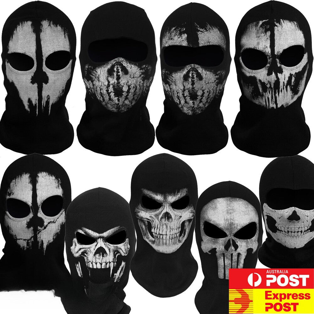 Ghost Skull Balaclava Skeleton Full Face Mask CS Games Cosplay Halloween Costume