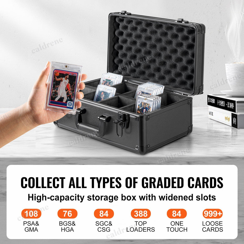 Graded Card Storage Box with Lock, 108 Slots – view 2