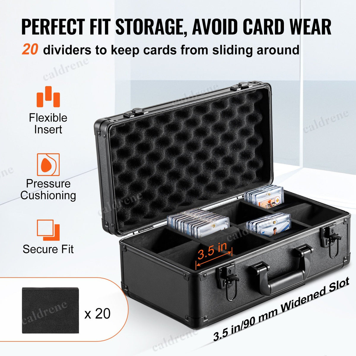 Graded Card Storage Box with Lock, 108 Slots – view 3