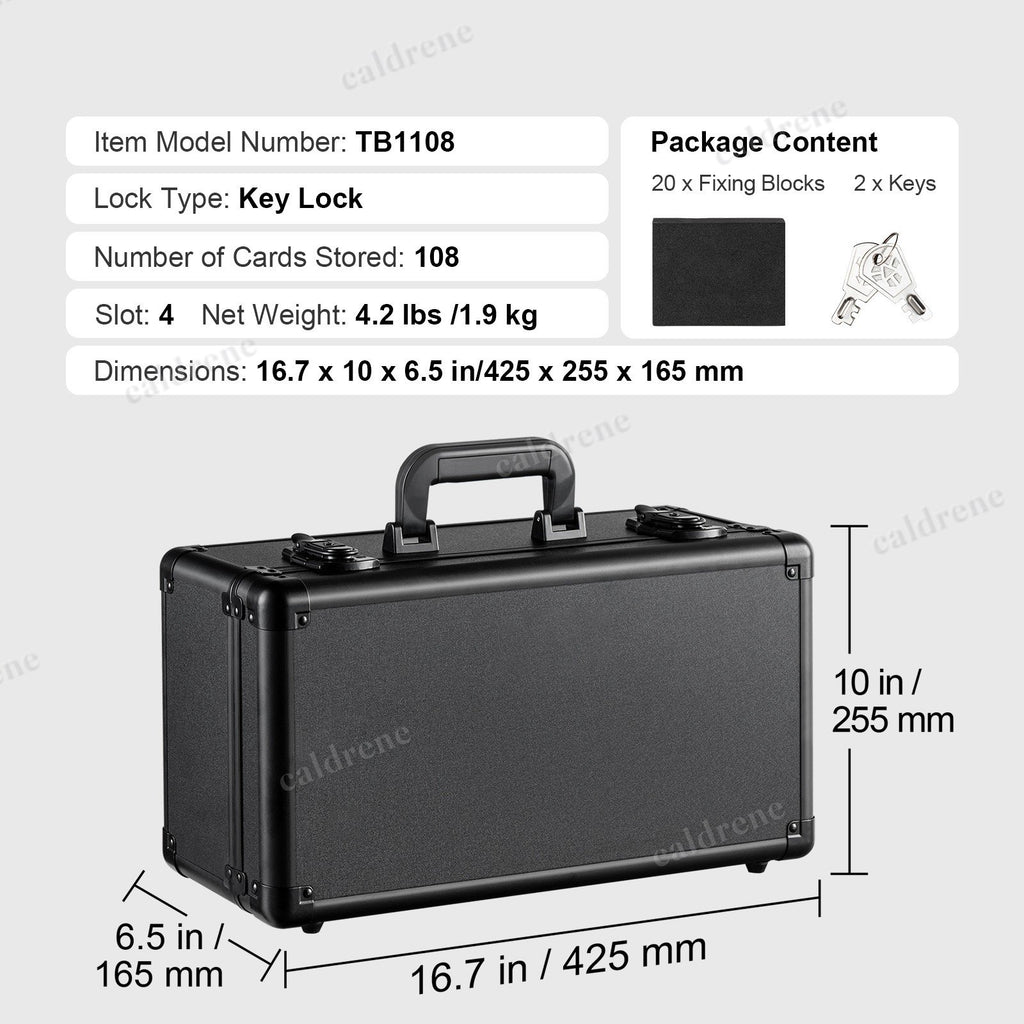 Graded Card Storage Box with Lock, 108 Slots – view 7