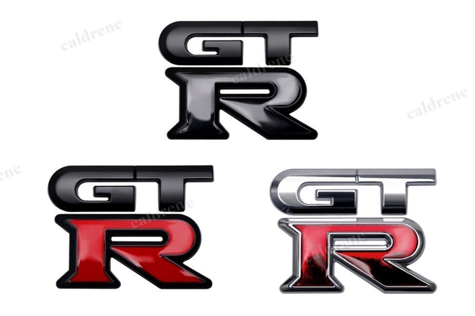 GTR 3D Badge Emblem in Matte & Gloss Black – view 3