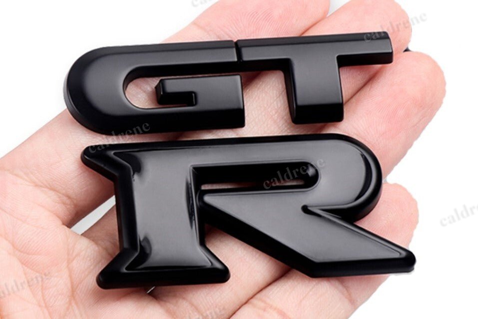 GTR 3D Badge Emblem in Matte & Gloss Black – view 4