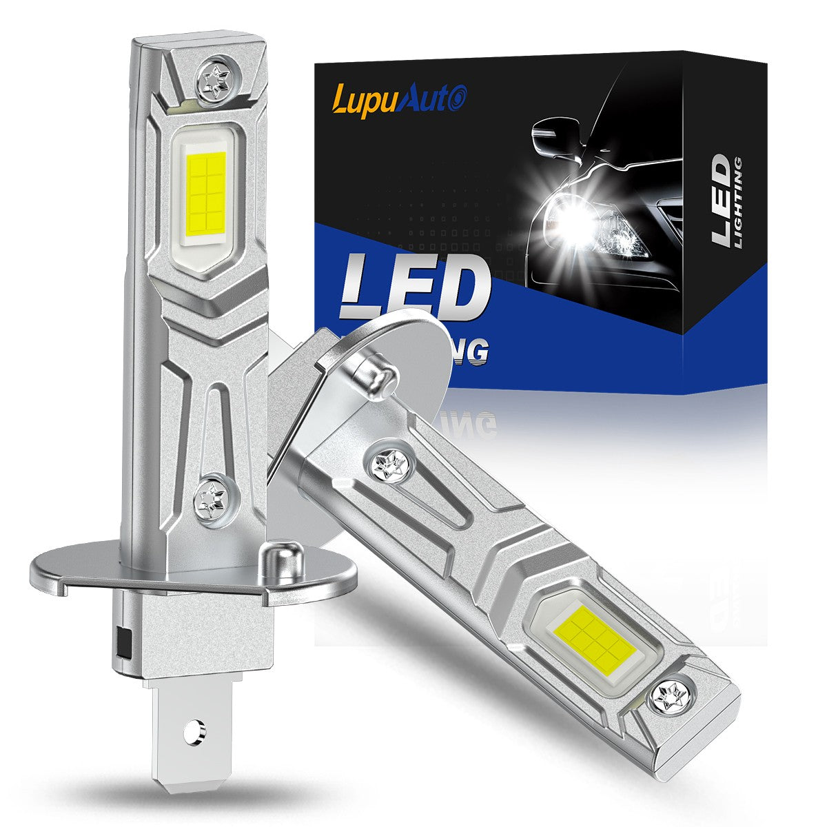 H1 LED Headlight Bulbs, 6500K White, 2 Pack