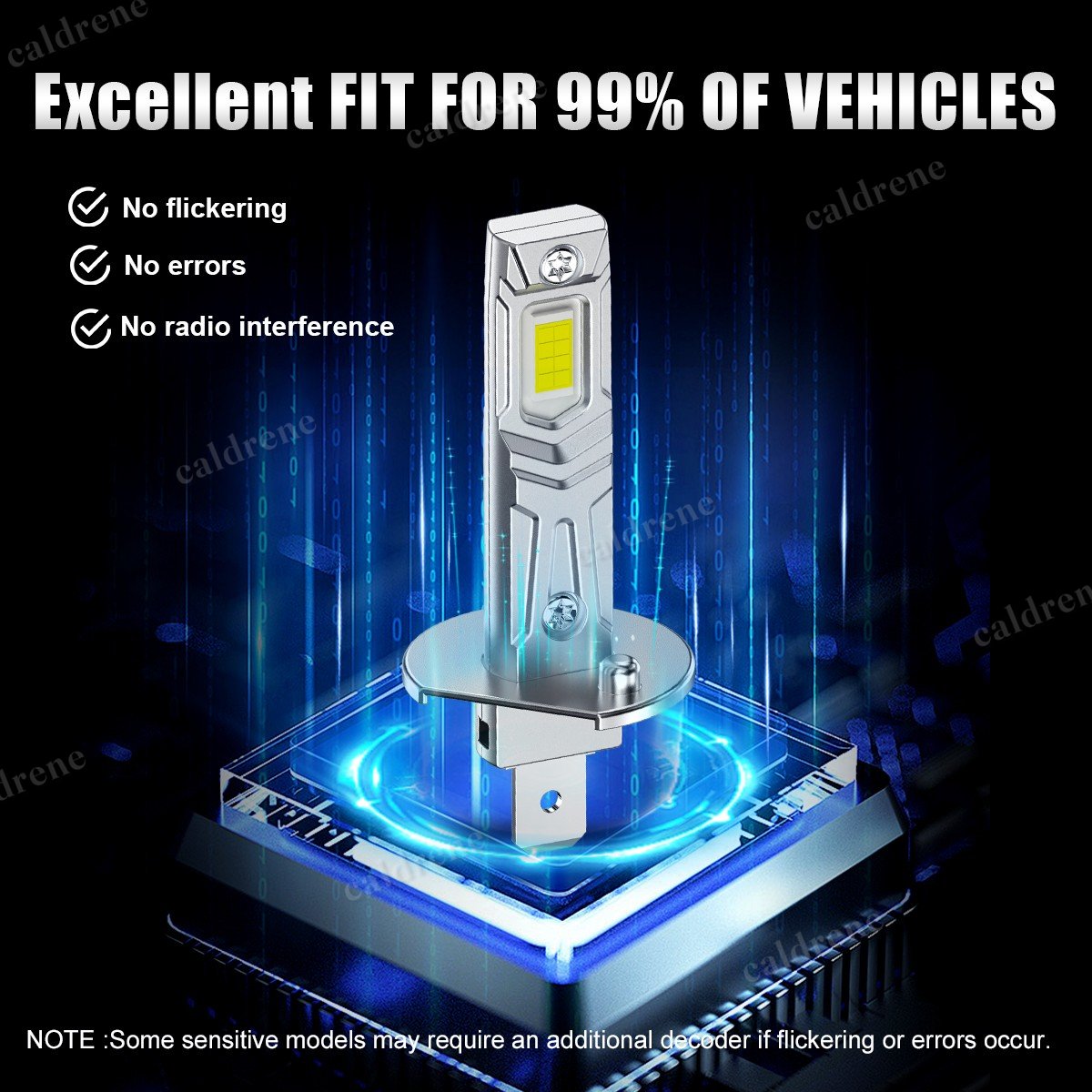 H1 LED Headlight Bulbs, 6500K White, 2 Pack – view 7