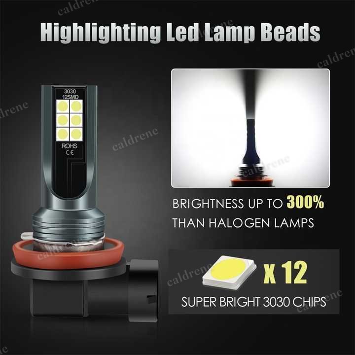 H11 LED Fog Light Bulbs, 10000K White, 2 Pack – view 10