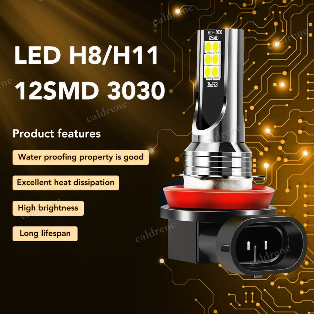 H11 LED Fog Light Bulbs, 10000K White, 2 Pack – view 5