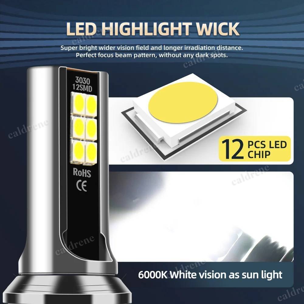 H11 LED Fog Light Bulbs, 10000K White, 2 Pack – view 6