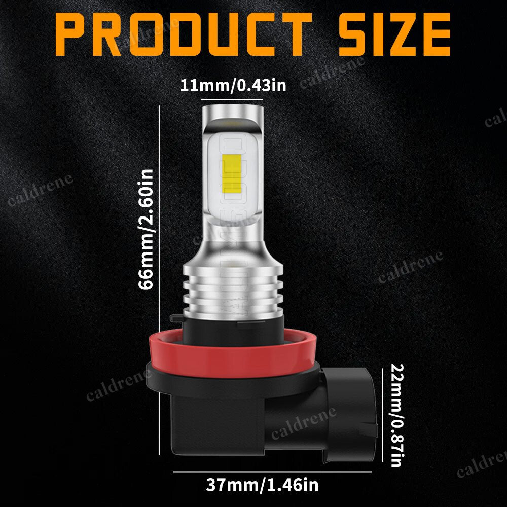 H11 LED Headlight Bulbs, 8000K White, 2 Pack – view 10