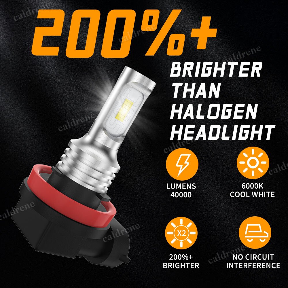 H11 LED Headlight Bulbs, 8000K White, 2 Pack – view 6