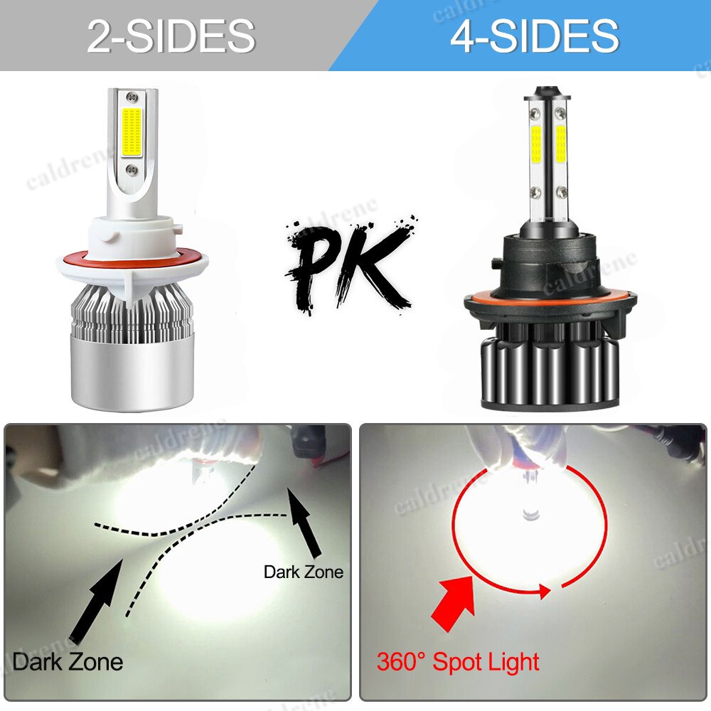 H13 9008 LED Headlight Bulbs Kit High Low Beam 6500K, 2 Pack – view 2