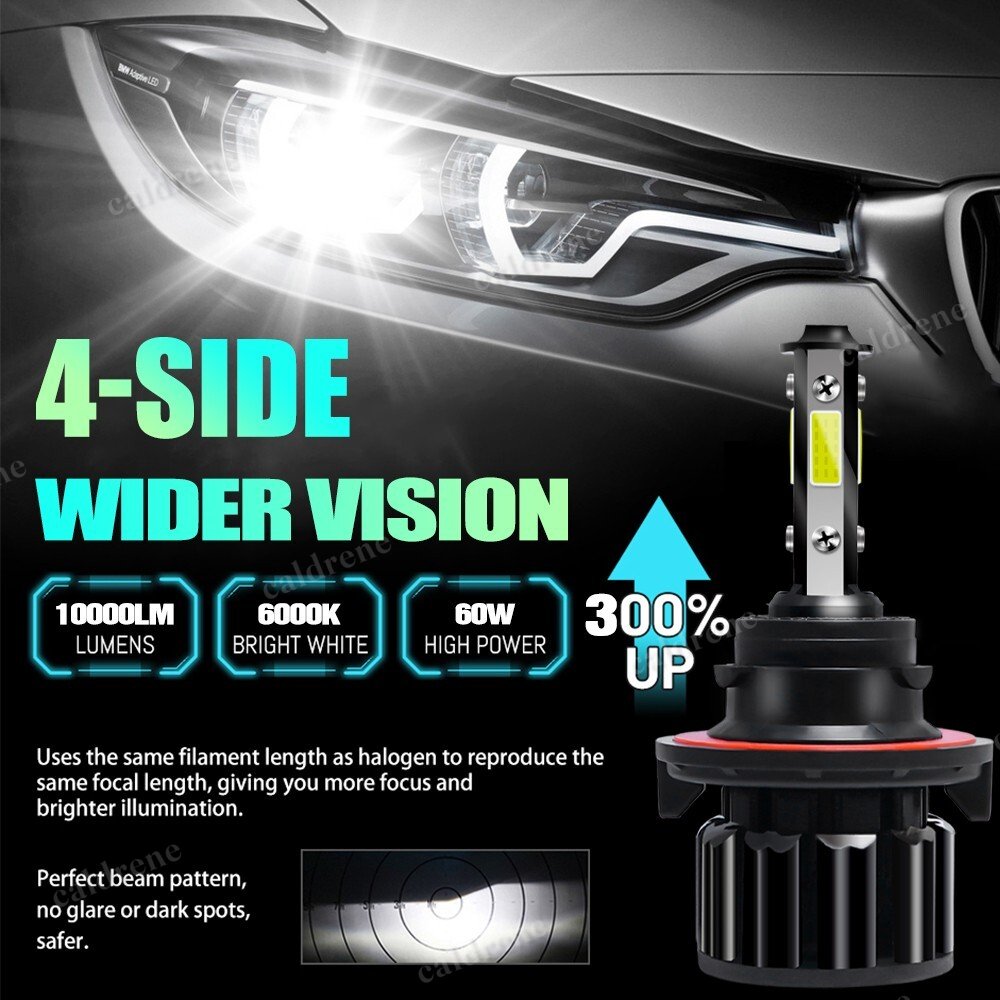H13 9008 LED Headlight Bulbs Kit High Low Beam 6500K, 2 Pack – view 7