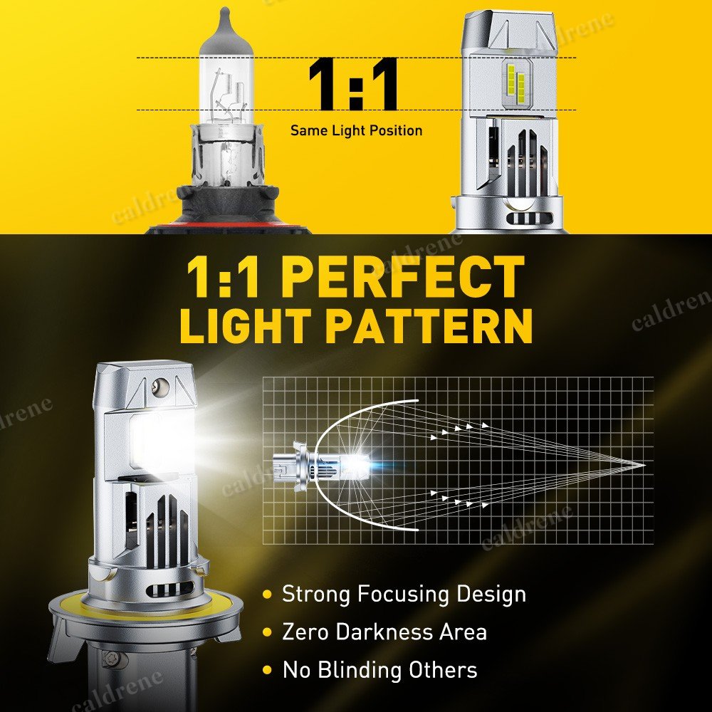 H13 9008 Super Bright LED Headlight Bulbs Kit 33000LM, 2 Pack – view 5