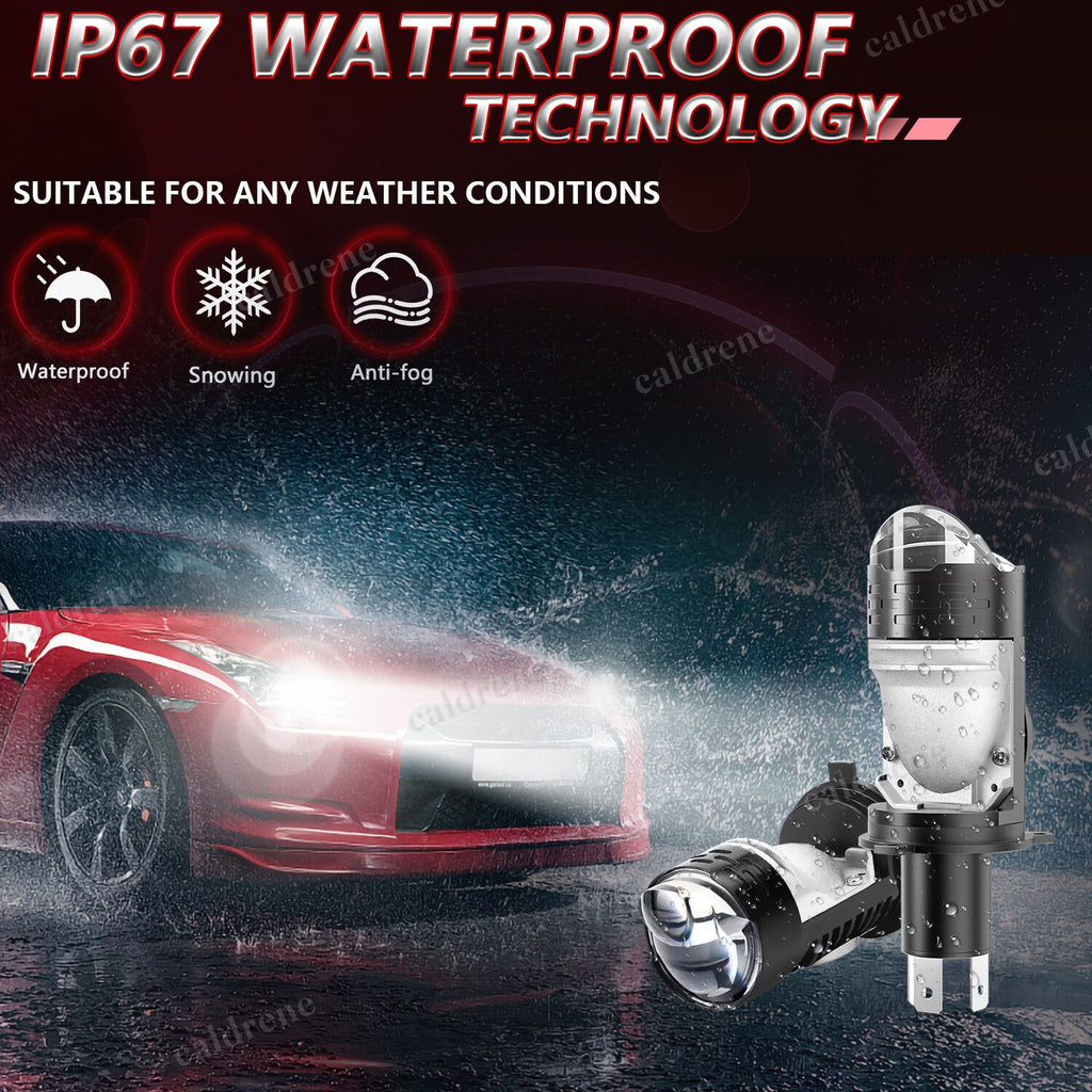 H4 9003 Bi-LED Projector Motorcycle Headlight Bulbs, 2 Pack – view 9