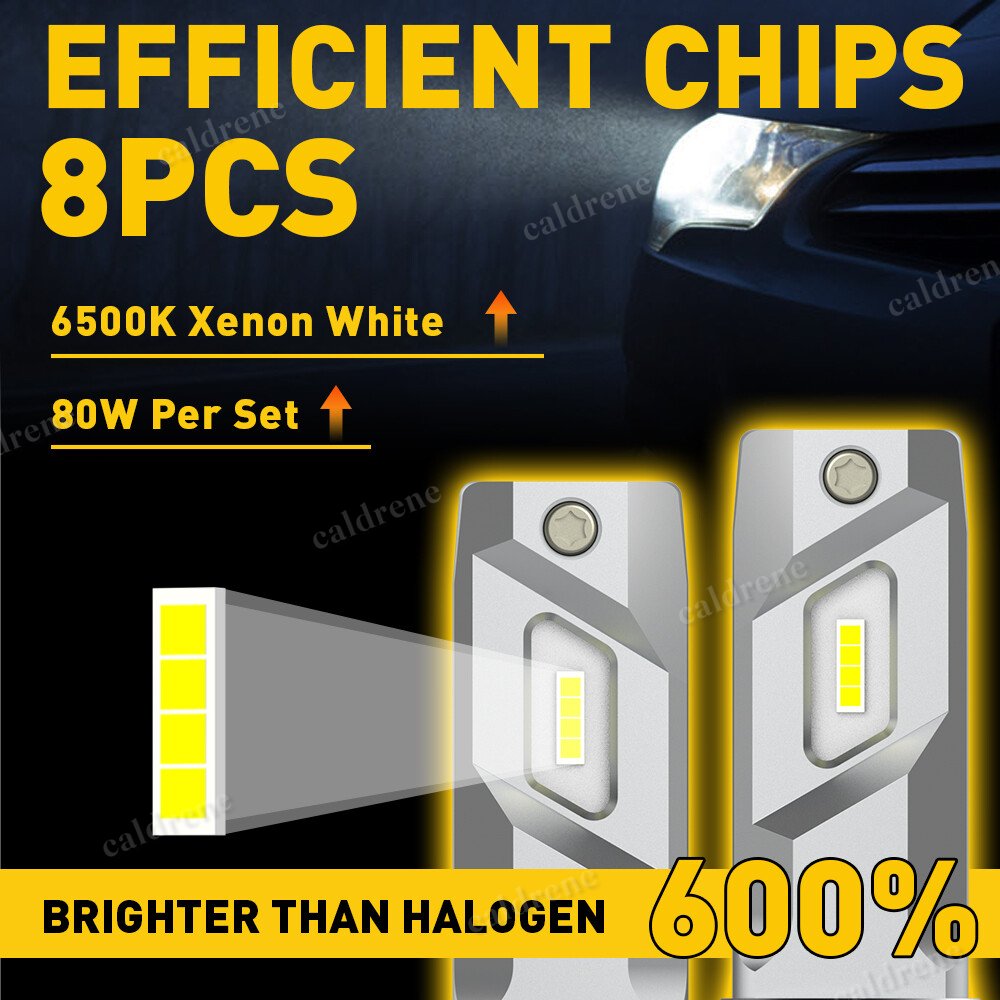 H7 LED Headlight Bulb Kit High Low Beam 6500K White, 2 Pack – view 5