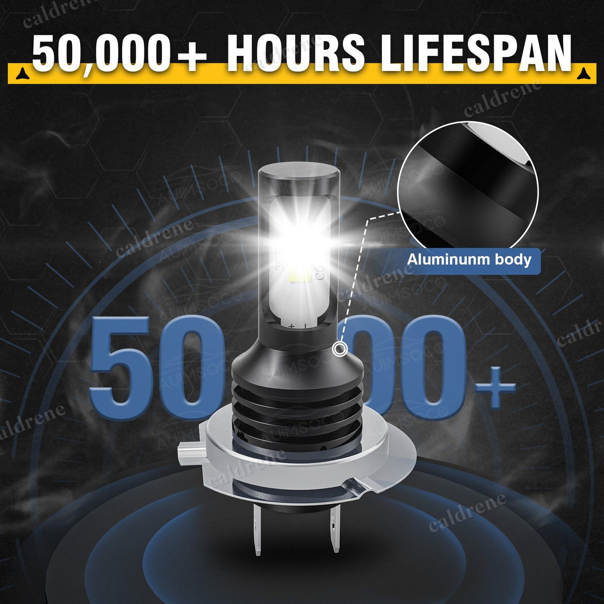 H7 LED Headlight Bulbs, High/Low Beam, 6500K, 2 Pack – view 10