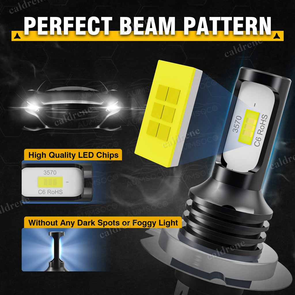 H7 LED Headlight Bulbs, High/Low Beam, 6500K, 2 Pack – view 7