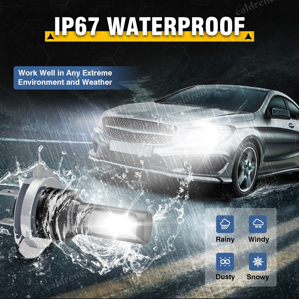 H7 LED Headlight Bulbs, High/Low Beam, 6500K, 2 Pack – view 9