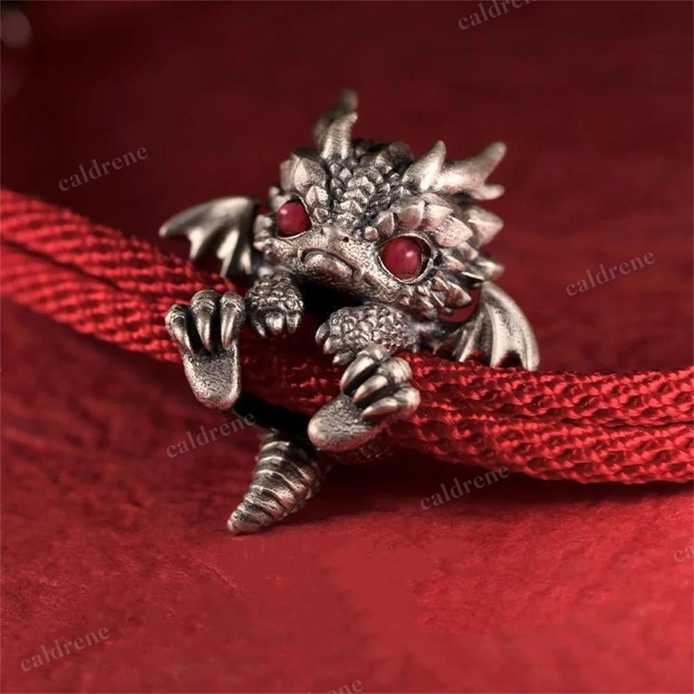 Handwoven Red Dragon Adjustable Bracelet for Unique Style – view 7